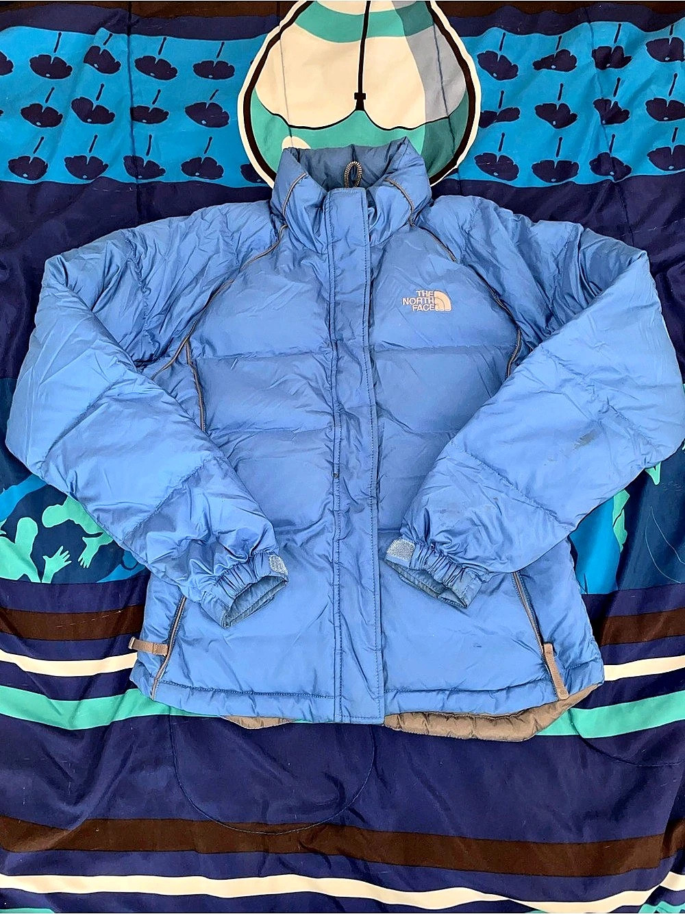 The North Face Blue Puffer Jacket  Small